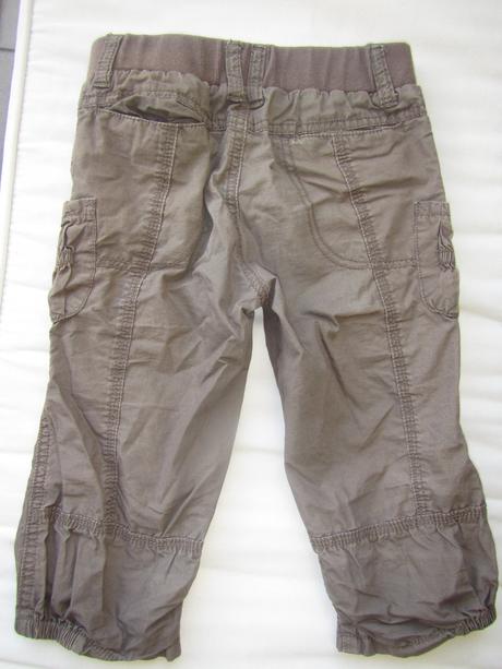 Letní tm. hnědé vyšívané capri kalhoty,116, palomino,116