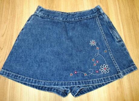 Riflová sukně-kratase, h&m,104