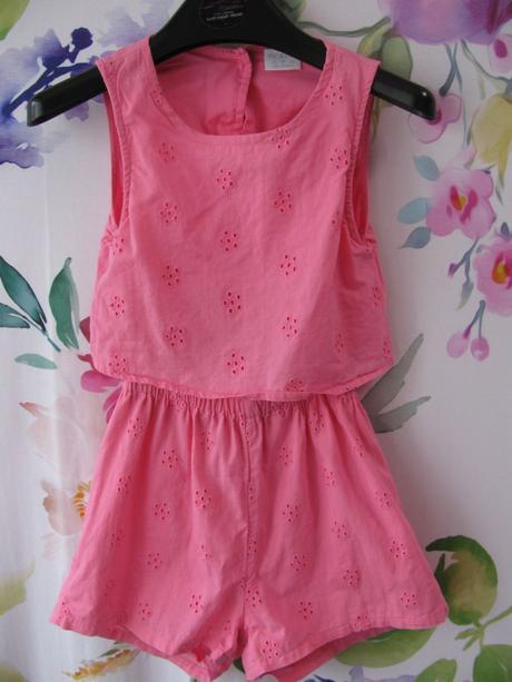 Letní plátěný kraťasový overal, f&f,110