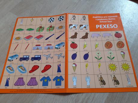 Pexeso anglická slovíčka,
