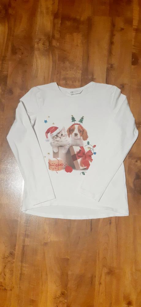 Dívčí triko dl.ruk. h&m 134/140, 134