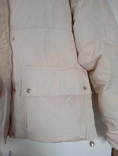 Puffer zimní bunda krémová, sinsay,42 / xl