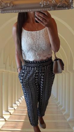 Just anna viskózové turecké kalhoty / harémky, xxl