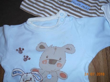 Bavlněná trika s dlouhým rukávem, h&m,68