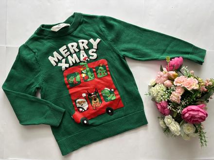 Vánoční svetr - v.98/104 / zn. h&m, 104
