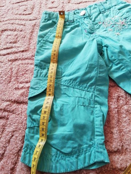 Luxusní tříčtvrteční kalhoty nové 98, 98