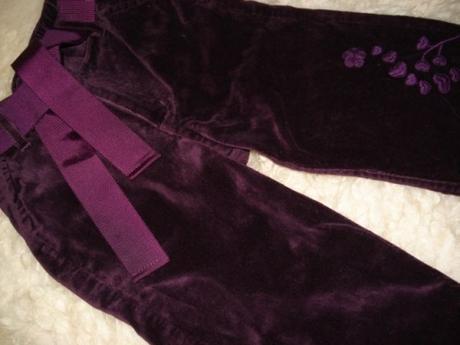 Sametové kalhotky z h&m, vel. 9-12 měsíců, h&m,80