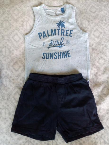 Bavlněná trička 4ks, semišové pyžamo, tílko, 104–116