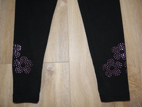 Černé legíny s kamínky zn. kiki&koko vel.122, kiki&koko,122