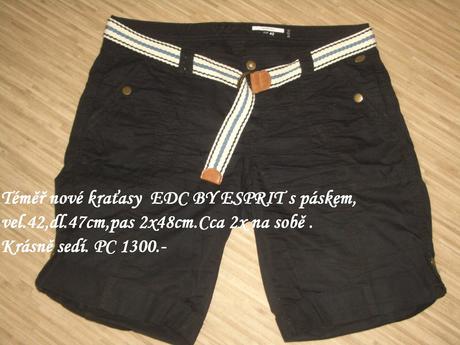 Krásné kraťasy s páskem edc by esprit vel.42, esprit,42