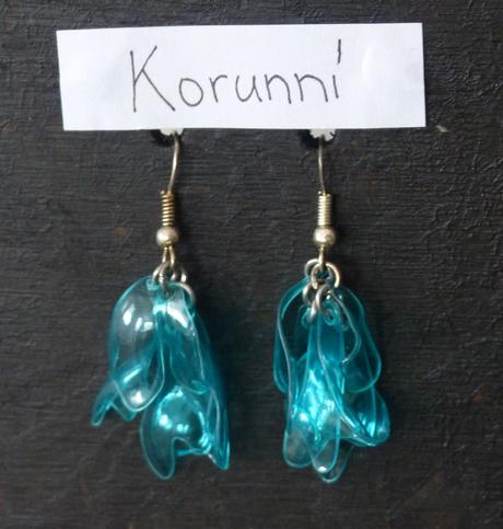 Naušnice z petlahví - modré,