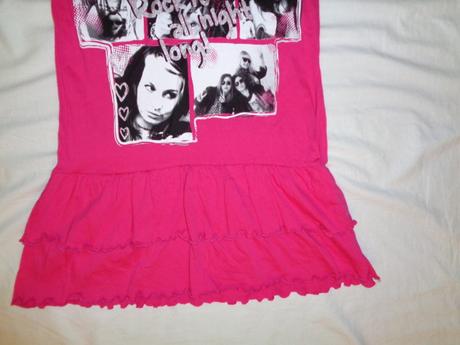 Luxusní sytě růžové bavlněné šaty s fotkama, crashone,158 / 164