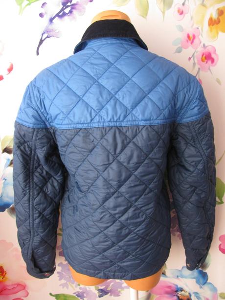 Přechodná prošívaná modrá bunda/unisex burberry, burberry,xs