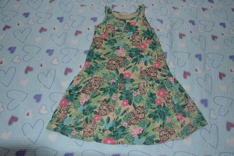 Zelené letní šaty s geparďátky, h&m,128