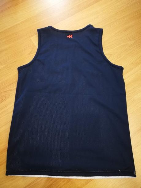 Tílko oboustran. na basket, modro-bílé v. 128-134, kipsta,128