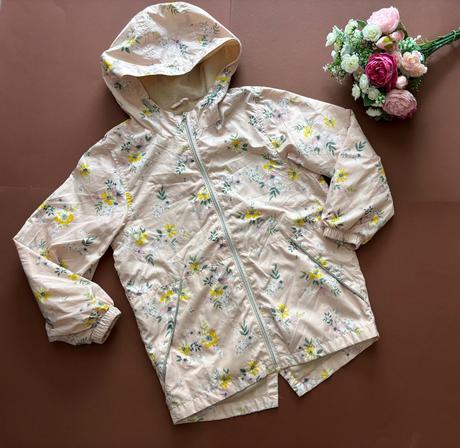 Větrovka růžová s květy - v.7/8 let, tu,128