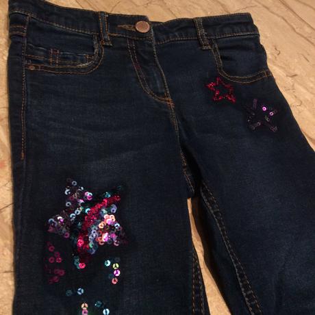 Strečové džíny zdobené flitry zn. next, next,116