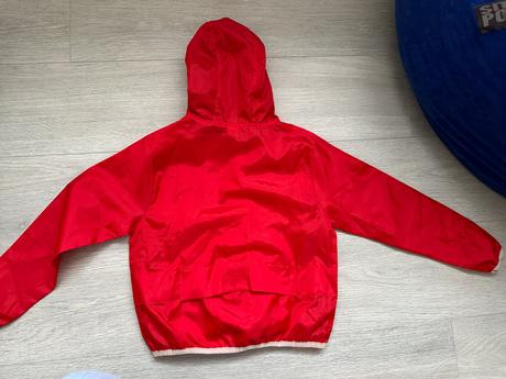 Dívčí červená cyklistická bunda, vel. 116 (6 let), roly,116