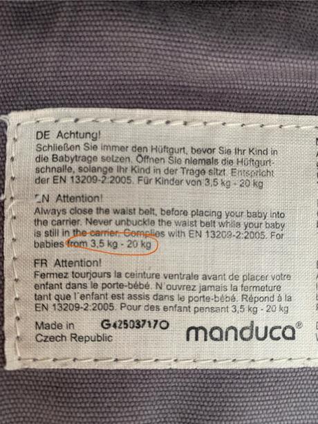 Nositko manduca, manduca