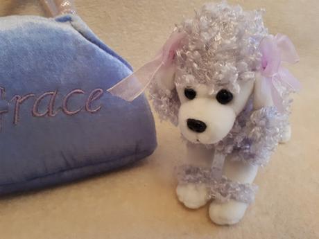 Plyšový pejsek, pudlík grace v taštičce,