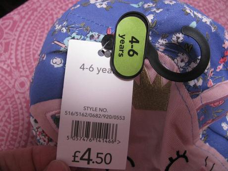 Dívčí bavlněná růžovo modrá kšiltovka, george,116