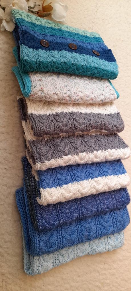 Copánkový povlak na polštář - modro bílý,