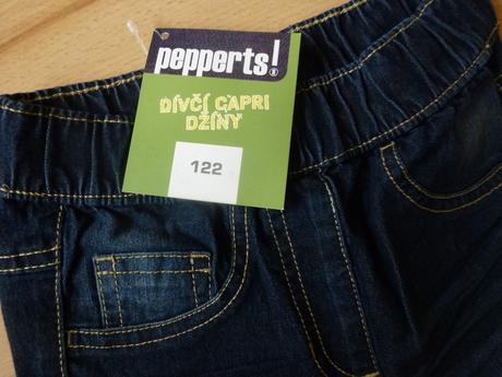 Dívčí capri džíny vel.122, nové, pepperts,122
