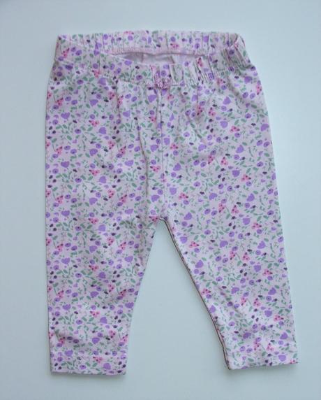 J889 květované legíny vel. 62, nutmeg,62