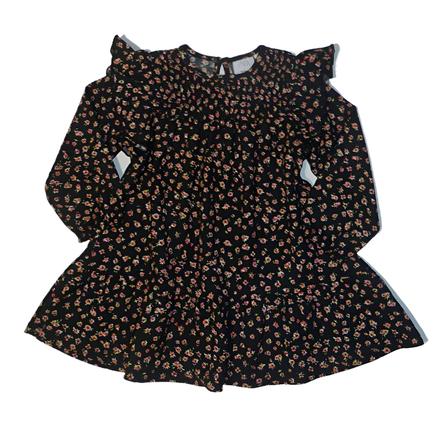 Zara šaty černé, drobně květované vel. 92, zara,92