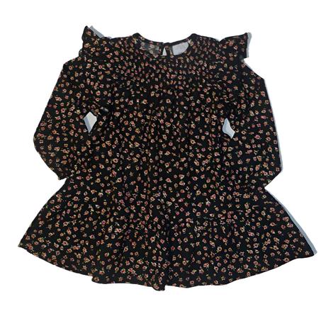 Zara šaty černé, drobně květované vel. 92, zara,92