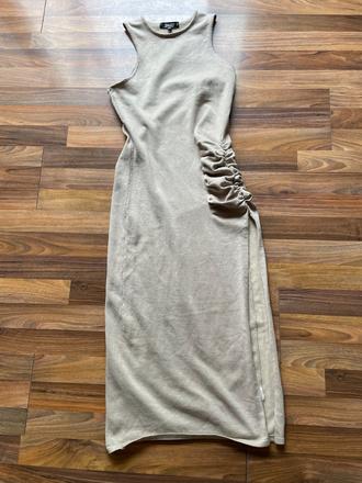 Úplet šaty s bočním rozparkem, vel l, missguided, l