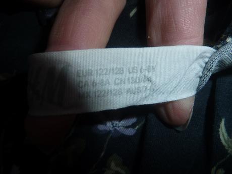 Letní bavlněné šaty na ramínka, h&m,122