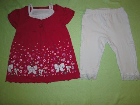 6ks balík v.104 tunika legínky ponožky, 104–116