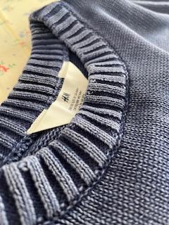 Bavlněný pletený svetr přes hlavu, h&m,164