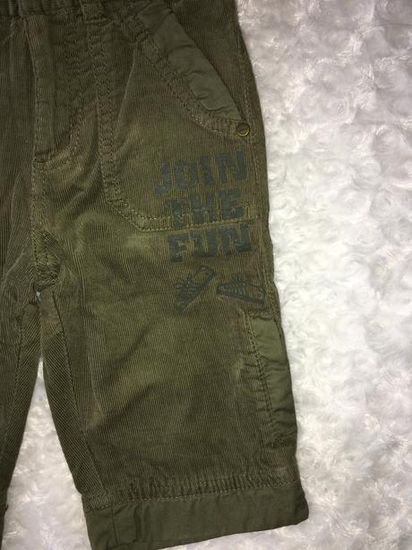 Khaki manžestrové kalhoty h&m, h&m,68