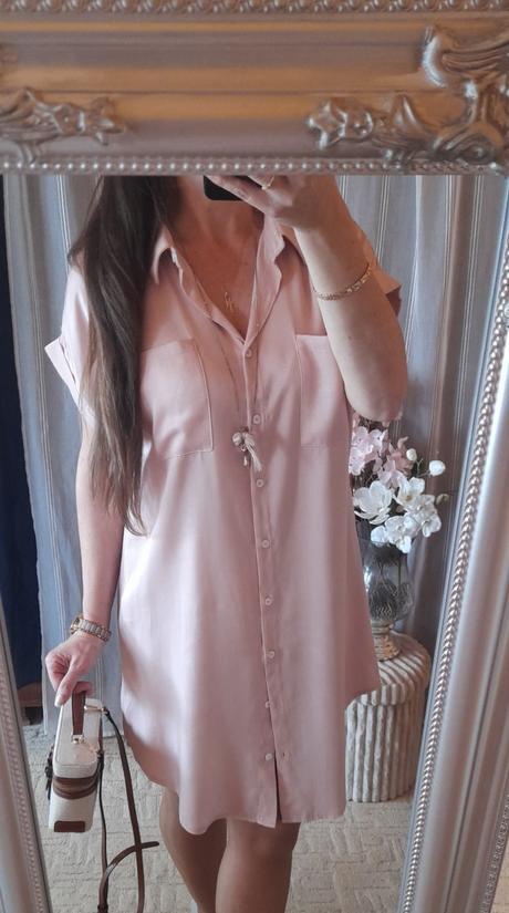 Blůzové letní šaty s kapsami, xl