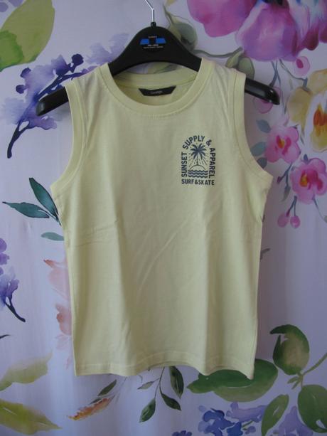 Světle žluté bavlněné tričko, george,128