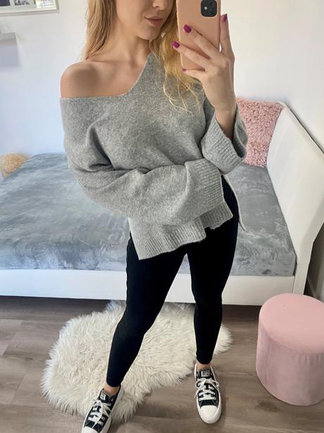 Oversize svetr h&m, vel. s, h&m,s