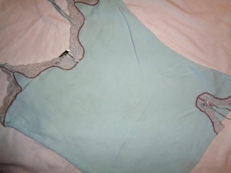 Pěkný tyrkysový top s krajkou, la senza,38