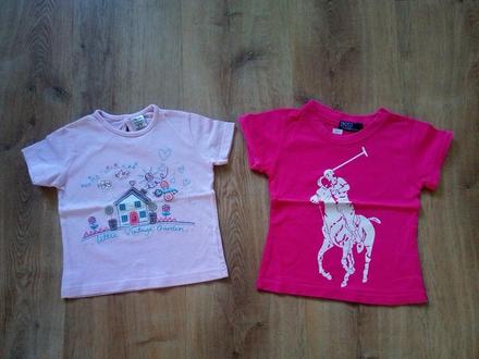 2 x tričko krátký rukáv, vel 86-92, 86