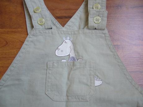 Next lněné lacláčkové kraťásky s dinosaurem 9-12 m, next,80