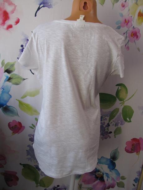 Dámské bílé bavlněné tričko h&m, h&m,l