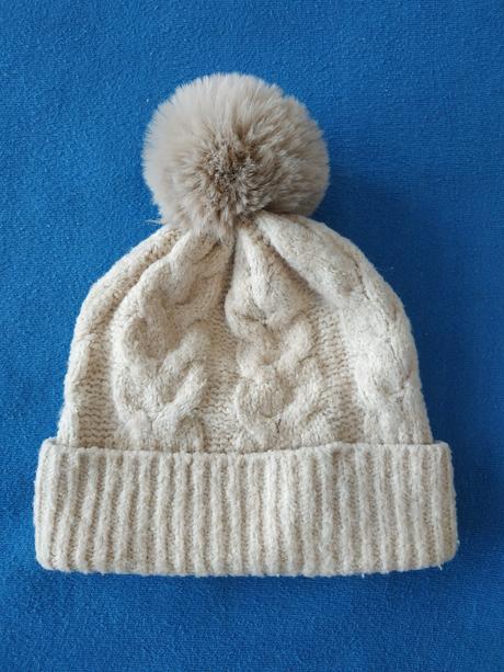 Béžová pletená čepice - uni (obv.56cm), f&f,s