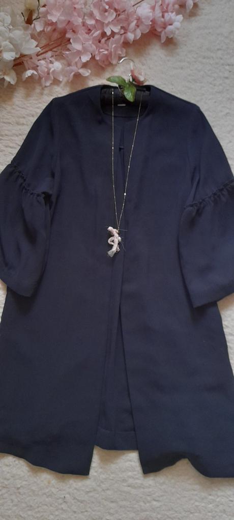 Elegantní dlouhý kabátek s kapsami, h&m,s