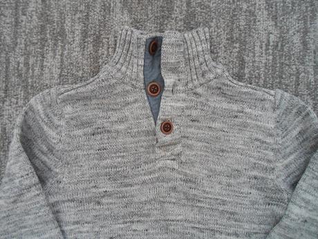 Šedý teplý svetr svetřík, h&m,146