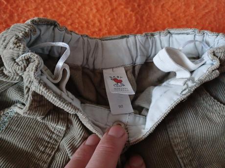 Manšestrové kalhoty 92, baby club,92