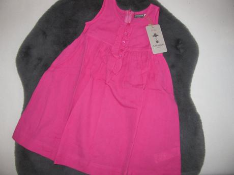 Letní bavlněné sytě růžové šaty, house,104