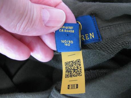 Luxusní olivově zelená mikina s kapucí /unisex, ralph lauren,170