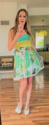 Mint krajkové letní šaty, vel xs-m, magenta, xs