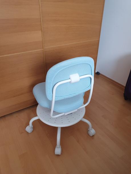 Otočná židle ikea vimund modrá, 